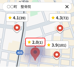 Googleマップ検索結果 Before
